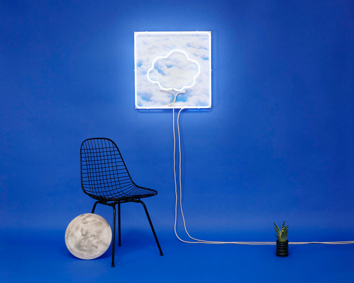 cloud on clouds neon sign