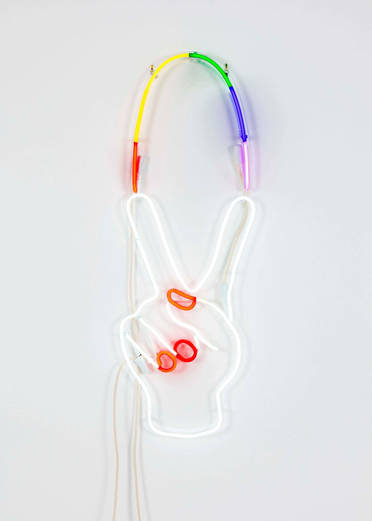 peace sign neon light decor