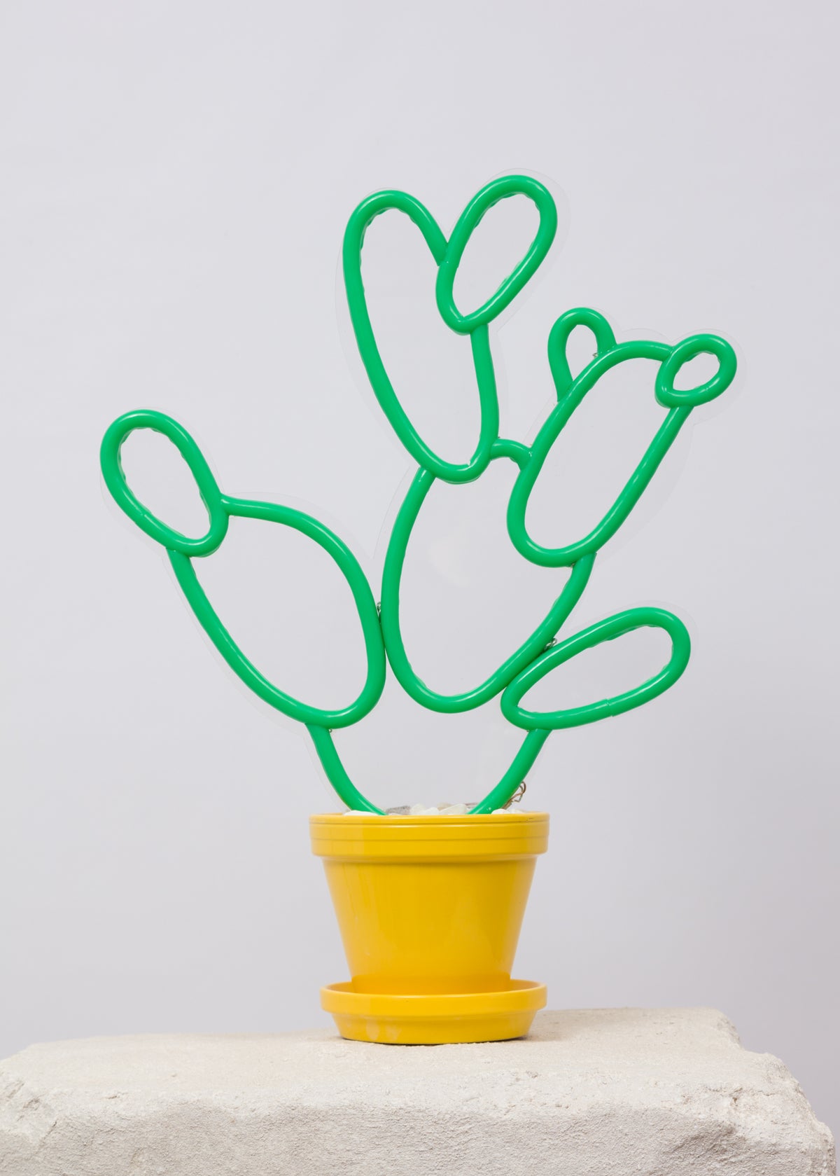 neon pear cactus decor