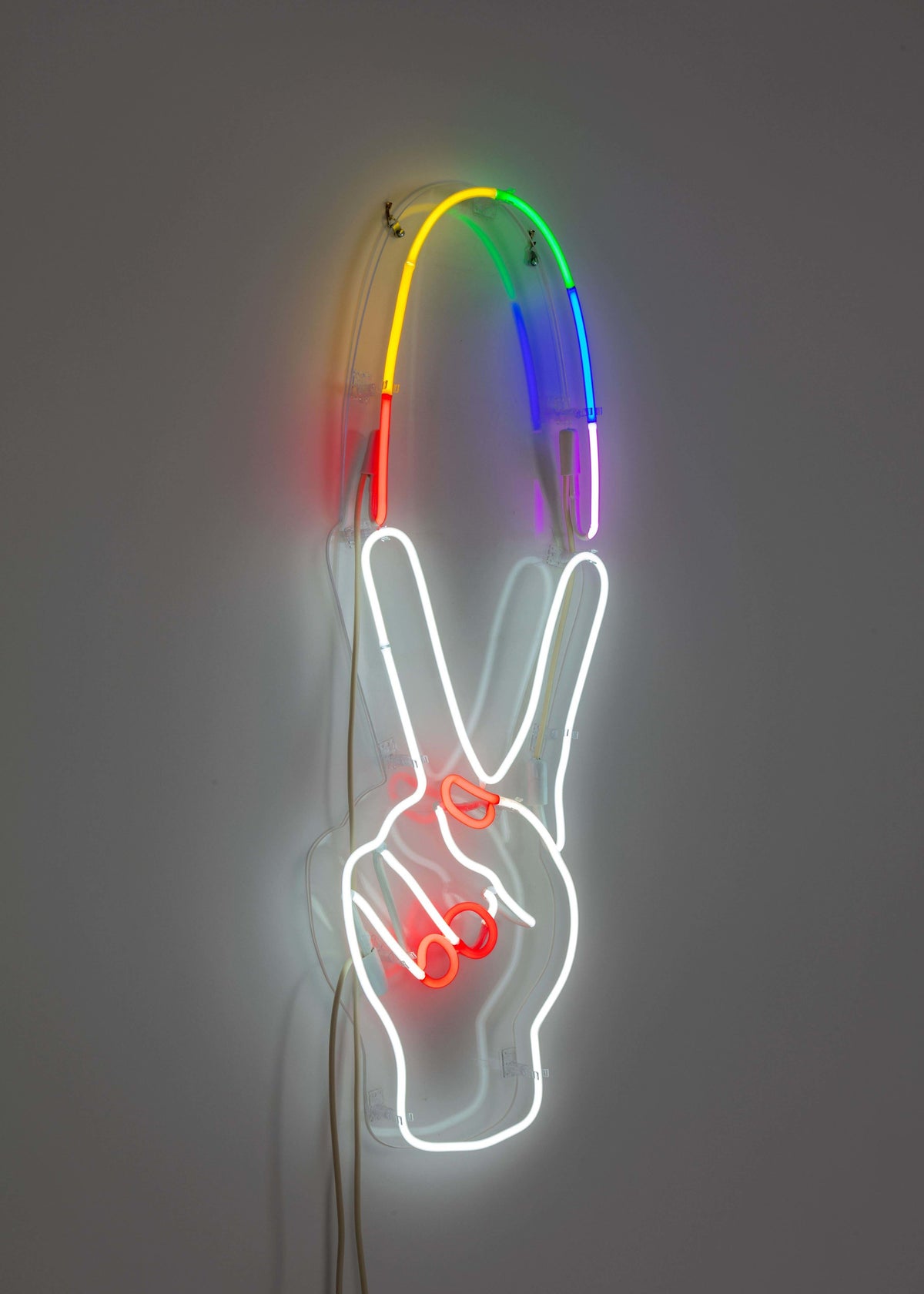 peace sign neon light decor